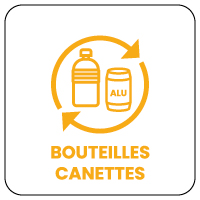 Bouteilles et canettes - Consigne de tri pour poubelle Naturen