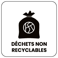 Déchets non recyclables - Consigne de tri pour poubelle Naturen