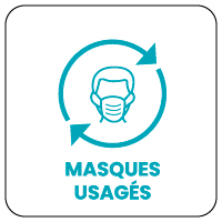 Masques usagés - Consigne de tri pour poubelle Naturen