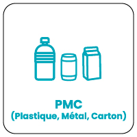 PMC (Plastique, métal, Carton) - Consigne de tri pour poubelle Naturen