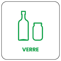 Verre - Consigne de tri pour poubelle Naturen