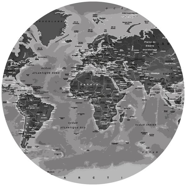 Texture Mappemonde pour poubelle de tri Naturen