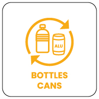 Bottles & cans - Sorting instructions for Naturen sorting bin