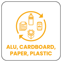 Alu, cardboard, paper, plastic - Sorting instructions for Naturen sorting bin